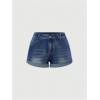 imageSOLY HUX Womens Y2k Butterfly Embroidery Distressed Jean Shorts Vintage Low Rise Mini Denim ShortsMedium Blue Butterfly