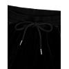 imageSOLY HUX Womens Y2k Rhinestone Velvet Shorts Drawstring Elastic Waist Track ShortsBlack Geometric