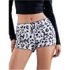 imageSOLY HUX Womens Cheetah Print Micro Shorts Leopard Y2k Mini Rave OutfitsBlack and White
