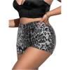 imageSOLY HUX Womens Leopard Print Sparkly Sequin Shorts Y2k Low Rise Party Club Booty ShortsBlack Leopard