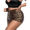 imageSOLY HUX Womens Leopard Print Sparkly Sequin Shorts Y2k Low Rise Party Club Booty ShortsBrown Leopard