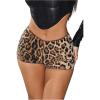 imageSOLY HUX Womens Leopard Sequin Mini Shorts Y2k Sparkly Low Waist Skinny Club Bottoms Rave OutfitsBrown Leopard