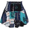 imageSOLY HUX Womens Plus Size Wide Leg Boho Flowy Shorts Summer High Waisted Shirred ShortsLight Blue Multi