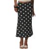 imageSOLY HUX Womens Polka Dots Midi Skirt Low Rise Summer Casual Going Out SkirtsBlack Polka Dots