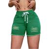 imageSOLY HUX Womens Ripped Jeans Drawstring Elastic Waist Skinny Denim Shorts Summer Short PantsSolid Green