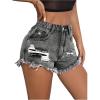 imageSOLY HUX Womens Summer Ripped Jeans Shorts High Waisted Straight Leg Denim Shorts Y2k Preppy ClothesLight Grey