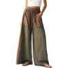 imageSOLY HUX Womens Wide Leg Baggy Sweatpants Acid Wash Drawstring Elastic Waist Palazzo Long Pants with PocketsMulticoloured