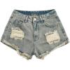 imageSOLY HUX Womens Y2k Ripped Denim Shorts Raw Hem Wide Leg Punk Jean Shorts StreetwearLight Wash