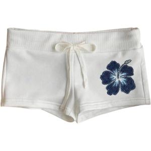 imageSOLY HUX Womens Floral Print Skinny Mini Shorts Tie Front Elastic Waist Casual Summer Short PantsWhite Floral