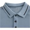 imageSOLY HUX Classic Golf TShirt for Men Short Sleeve Collar Business Tops Summer Tee ShirtsDusty Blue