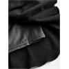 imageSOLY HUX Girls Cute Mini Skirts High Waisted Ruffle Layered Skirts Swing Flowy Skater Tennis SkirtBlack Leather