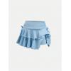 imageSOLY HUX Girls Cute Mini Skirts High Waisted Ruffle Layered Skirts Swing Flowy Skater Tennis SkirtLight Blue