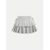imageSOLY HUX Girls Cute Mini Skirts High Waisted Ruffle Layered Skirts Swing Flowy Skater Tennis SkirtLight Grey