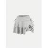 imageSOLY HUX Girls Cute Mini Skirts High Waisted Ruffle Layered Skirts Swing Flowy Skater Tennis SkirtLight Grey