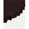 imageSOLY HUX Girls Cute Mini Skirts High Waisted Ruffle Layered Skirts Swing Flowy Skater Tennis SkirtPlain Brown
