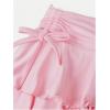 imageSOLY HUX Girls Cute Mini Skirts High Waisted Ruffle Layered Skirts Swing Flowy Skater Tennis SkirtPlain Pink