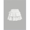 imageSOLY HUX Girls Cute Mini Skirts High Waisted Ruffle Layered Skirts Swing Flowy Skater Tennis SkirtPlain White
