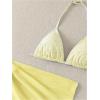 imageSOLY HUX Girls Summer Swimsuit Set Floral Halter Triangle Bikini Set with Wrap Skirts BeachwearYellow and White