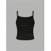 imageSOLY HUX Girls Tank Tops 3 Packs Cute Ruched Spaghetti Strap Camisole Slim Fit UndershirtsApricot Brown Black