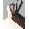 imageSOLY HUX Girls Tank Tops 3 Packs Cute Ruched Spaghetti Strap Camisole Slim Fit UndershirtsApricot Brown Black