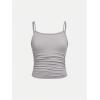 imageSOLY HUX Girls Tank Tops 3 Packs Cute Ruched Spaghetti Strap Camisole Slim Fit UndershirtsPink Grey Black
