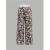 imageSOLY HUX Girls Y2k Camo Sweatpants Elastic Waist Wide Leg Baggy Pants with Pockets StreetwearArmy Green Maple Leaf