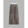 imageSOLY HUX Girls Y2k Camo Sweatpants Elastic Waist Wide Leg Baggy Pants with Pockets StreetwearMulticolor Leopard