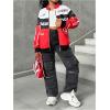 imageSOLY HUX Girls Zip Up Bomber Jacket Y2k Long Sleeve Racing Motorcycle Outerwear StreetwearRed Multi