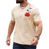 imageSOLY HUX Mens Graphic TShirts Casual Vintage Floral Print Short Sleeve Crewneck Tee Shirt ClothesKhaki Rose