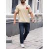imageSOLY HUX Mens Graphic TShirts Casual Vintage Floral Print Short Sleeve Crewneck Tee Shirt ClothesKhaki Rose