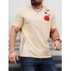 imageSOLY HUX Mens Graphic TShirts Casual Vintage Floral Print Short Sleeve Crewneck Tee Shirt ClothesKhaki Rose