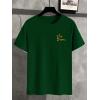 imageSOLY HUX Mens Graphic Tees Figure Letter Print Short Sleeve Designer T Shirt Summer Tee TopsDark Green Figure