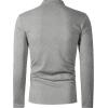 imageSOLY HUX Mens Long Sleeve Henley Shirts Button Mock Neck Work Office T Shirt Business Casual TopPlain Grey