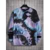 imageSOLY HUX Mens Long Sleeve Shirts Tie Dye Letter Tshirt Crew Neck Casual Tee TopsMulti Tie Dye