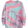 imageSOLY HUX Mens Long Sleeve Shirts Tie Dye Letter Tshirt Crew Neck Casual Tee TopsPink Green Multi