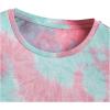 imageSOLY HUX Mens Long Sleeve Shirts Tie Dye Letter Tshirt Crew Neck Casual Tee TopsPink Green Multi