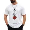 imageSOLY HUX Mens Oversized T Shirts Graphic Tees Summer Short Sleeve Crew Neck Baggy Vintage TopsWhite Floral
