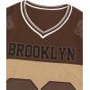 imageSOLY HUX Mens Short Sleeve Letter Graphic Tees Crew Neck Drop Shoulder Jersey Tee Shirt StreetwearBrown Letter