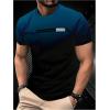 imageSOLY HUX Mens T Shirts Ombre Short Sleeve Crew Neck Classic Tee Tops Summer StreetwearBlack Blue Multi