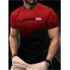 imageSOLY HUX Mens T Shirts Ombre Short Sleeve Crew Neck Classic Tee Tops Summer StreetwearBlack Red Multi