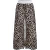 imageSOLY HUX Girls Y2k Camo Sweatpants Elastic Waist Wide Leg Baggy Pants with Pockets StreetwearMulticolor Leopard