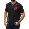 imageSOLY HUX Mens Graphic TShirts Casual Vintage Floral Print Short Sleeve Crewneck Tee Shirt ClothesBlack Rose