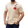 imageSOLY HUX Mens Graphic TShirts Casual Vintage Floral Print Short Sleeve Crewneck Tee Shirt ClothesKhaki Rose