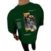 imageSOLY HUX Mens Graphic Tees Figure Letter Print Short Sleeve Designer T Shirt Summer Tee TopsDark Green Figure