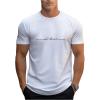 imageSOLY HUX Mens Letter Graphic Tees Short Sleeve Round Neck T Shirt Summer Casual Tops White Letter Medium