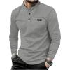 imageSOLY HUX Mens Long Sleeve Henley Shirts Button Mock Neck Work Office T Shirt Business Casual TopPlain Grey