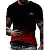 imageSOLY HUX Mens Summer Short Sleeve T Shirts Casual Ombre Print Crew Neck Tee TopsRed Black Graphic