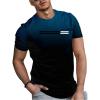 imageSOLY HUX Mens T Shirts Ombre Short Sleeve Crew Neck Classic Tee Tops Summer StreetwearBlack Blue Multi
