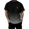 imageSOLY HUX Mens TShirts Ombre Graphic Tees Short Sleeve Crew Neck Summer Shirt TopsBlack and White