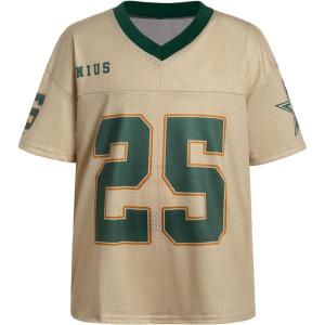 imageSOLY HUX Girls Summer Jersey Shirts V Neck Short Sleeve Graphic Tees Oversized TShirt TopsApricot Graphic